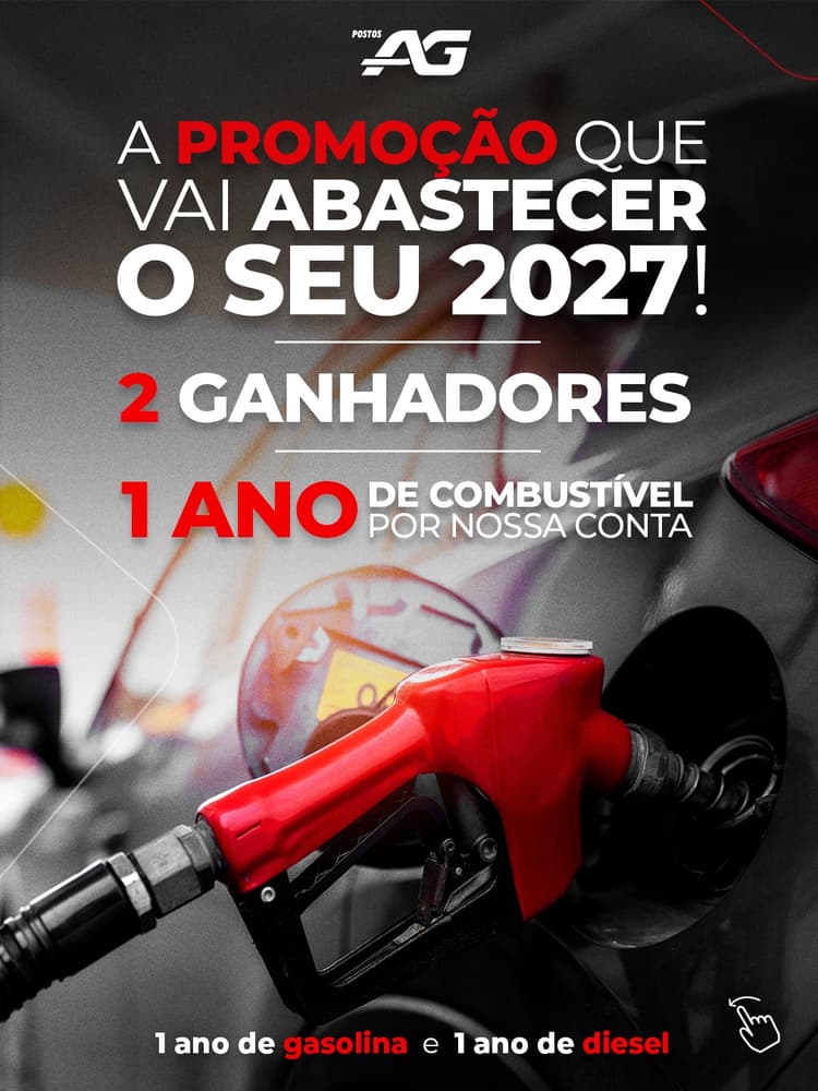 A promoção que vai abastecer o seu 2027 — 2 ganhadores, 1 ano de combustível por nossa conta